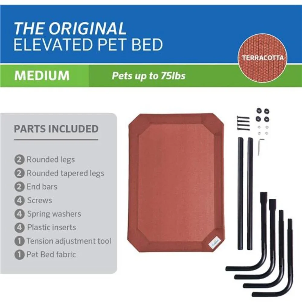 The Original Cooling Elevated Dog Bed, Indoor and Outdoor, Medium, Terracotta
